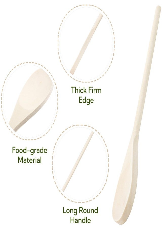 Nagpew 50 Pieces Long Wooden Spoons, 12 Inch Disposable Mixing Scoop Bulk with Long Handle, Oval Small Kitchen Utensil for DIY Craft, Cooking, Stirring, Serving Hot Cold Food - Image 3