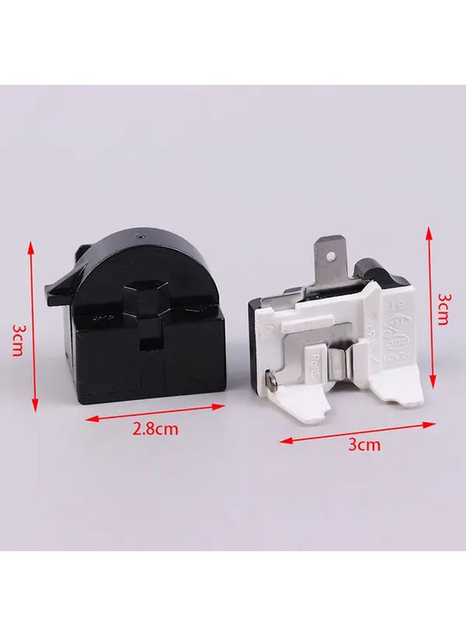 2Pcs QP2 4 7 PTC Starter Relay And 6750C 0005P Overload Protector For Refrigerator Repair - Image 3