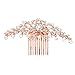 Mariell Rose Gold Crystal Vine Bridal Hair Comb, Wedding or Prom Hair Jewelry Accessory for Women, Brides - Image 2