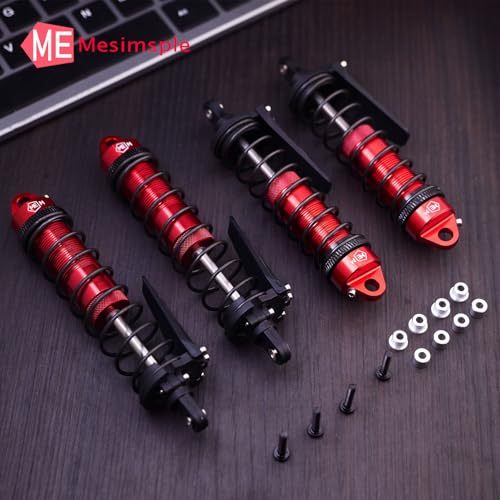 Mesimsple New Version Front Rear Shocks for Arrma 110 Senton 3S Front Rear Shock Granite 550 Mega 18 Typhon 3S BLX Upgrade Parts Series Upgrades Part Red - Image 5