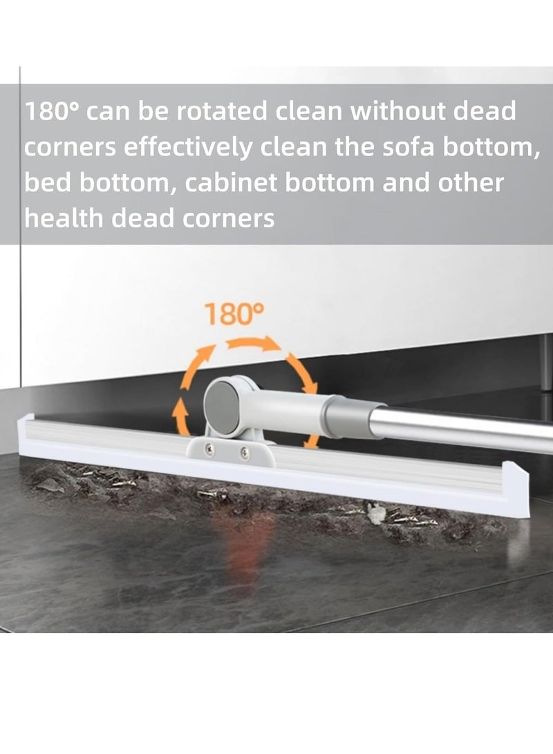 تراسل مكنسة سحرية، مكنسة سيليكون منزلية، عمود تلسكوبي من الفولاذ المقاوم للصدأ، ممسحة أرضية برأس دوار 180 درجة، مناسبة للنوافذ والأرضيات والجدران والأبواب الزجاجية - Image 4