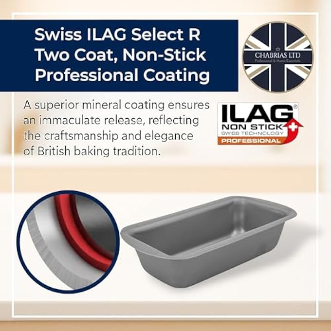 Chabrias Ltd Great British Bakeware Loaf Tin Set of 2 2lb NonStick Bread  Cake Tins HeavyDuty Carbon Steel Baking Moulds PFOA  BPA Free  Made in England Cookware - Image 4
