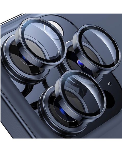 Camera Lens Protector For IPhone 15 Pro Max & 15 Pro Tempered Glass Aluminum Alloy - Blue