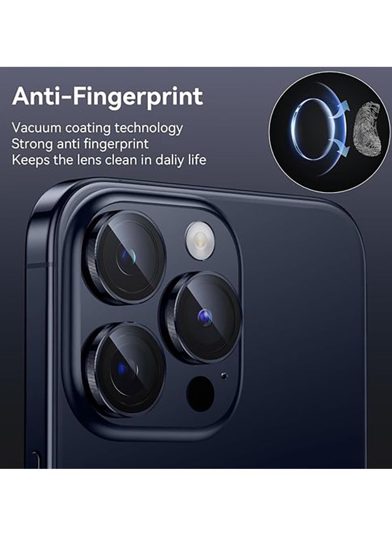 Camera Lens Protector For IPhone 15 Pro Max & 15 Pro Tempered Glass Aluminum Alloy - Blue