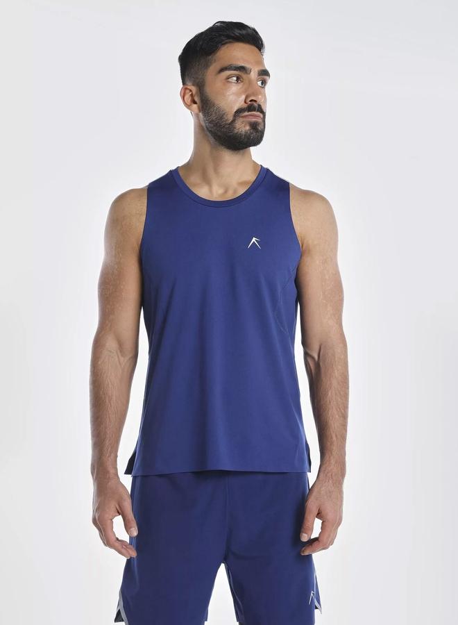 Wizard Men Blue Vent Wizardry Solid Round Neck Tank T-Shirt - Image 5