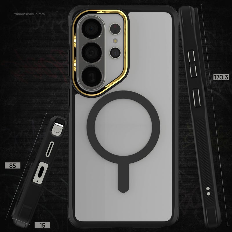 Ghostek Covert Clear Galaxy S26 Ultra Case MagSafe Compatible with Magnetic Ring, Slim Thin Shockproof Phone Cover Designed for 2026 Samsung S26 Ultra (6.9") (Black) - Image 3