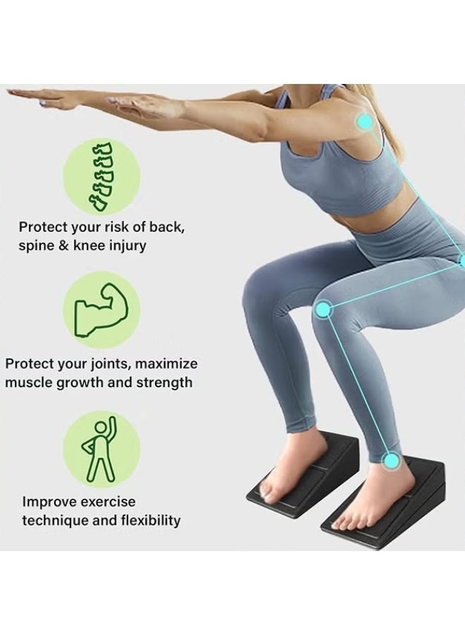 EETU Squat Wedge Block,3 Pcs Calf Stretcher For Squat Wedge,Non-Slip Adjustable Squat Ramp Slant Board,Heavy Duty Leg Extender,Incline Board Platform For Heel Elevated Squat And Calf Raise - Image 3