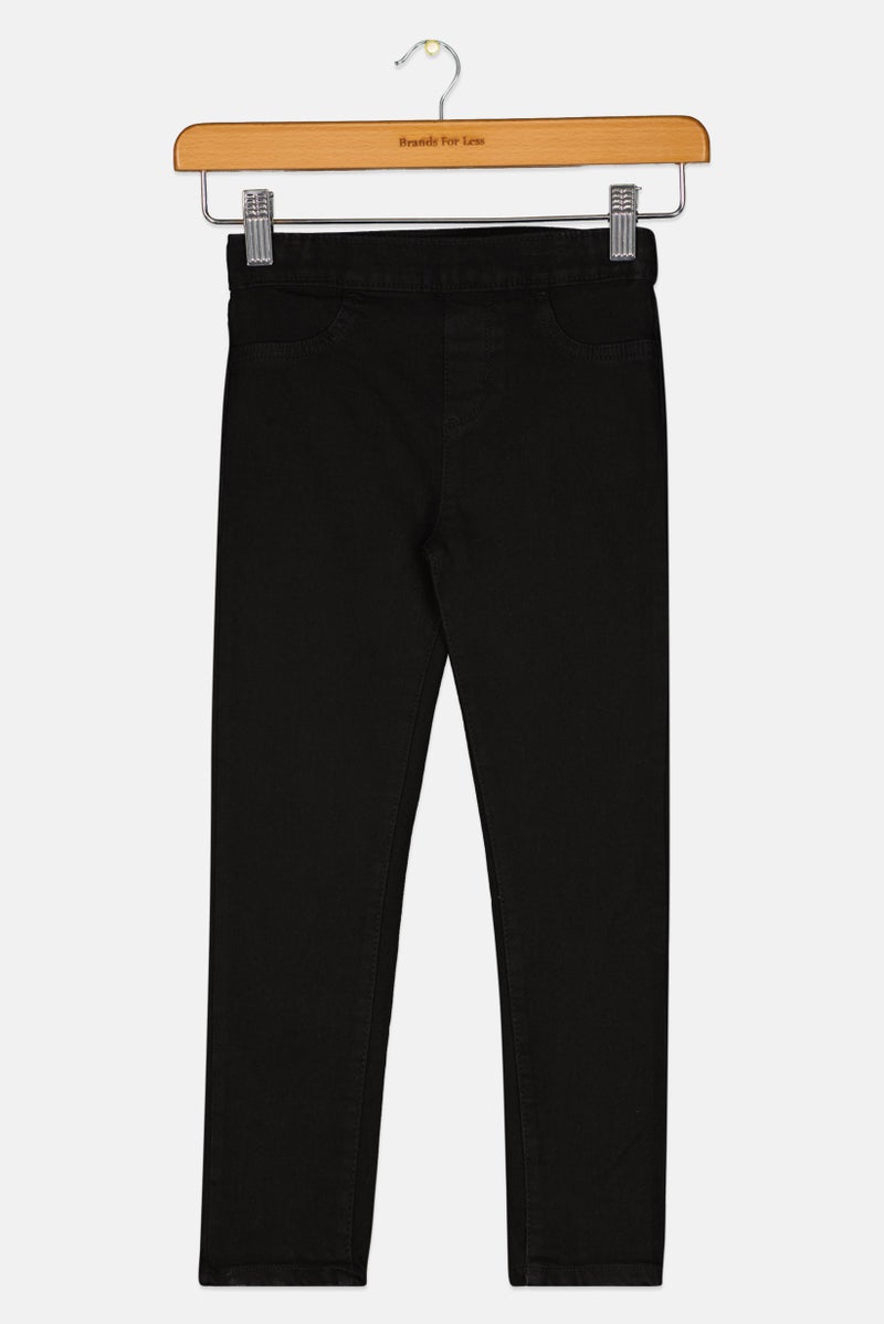 Levi's Kids Girl Regular Fit Plain Pull On Jegging, Black  - Image 1