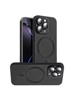 XnYao Magnetic For Iphone 16 Pro Max Case 6.9 Inch Compatible With Magsafe  [Camera Lens Protector]   Drop Resistant Matte Skin Feeling Back Cover Shockproof Slim Fit,Black  - Image 1