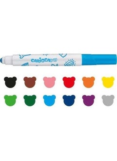 carioca Jumbo Baby Super Washable Felt Crayons 12 Pack  - Image 2
