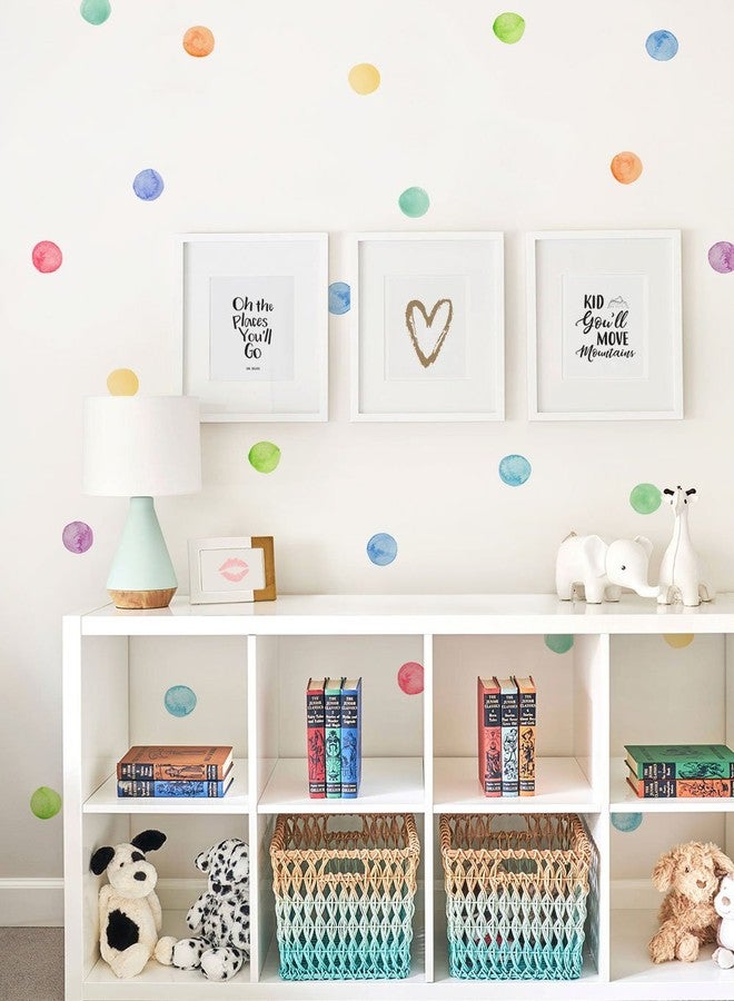 Simple Shapes Watercolor Dots Wall Stickers - (Rainbow) - Image 3