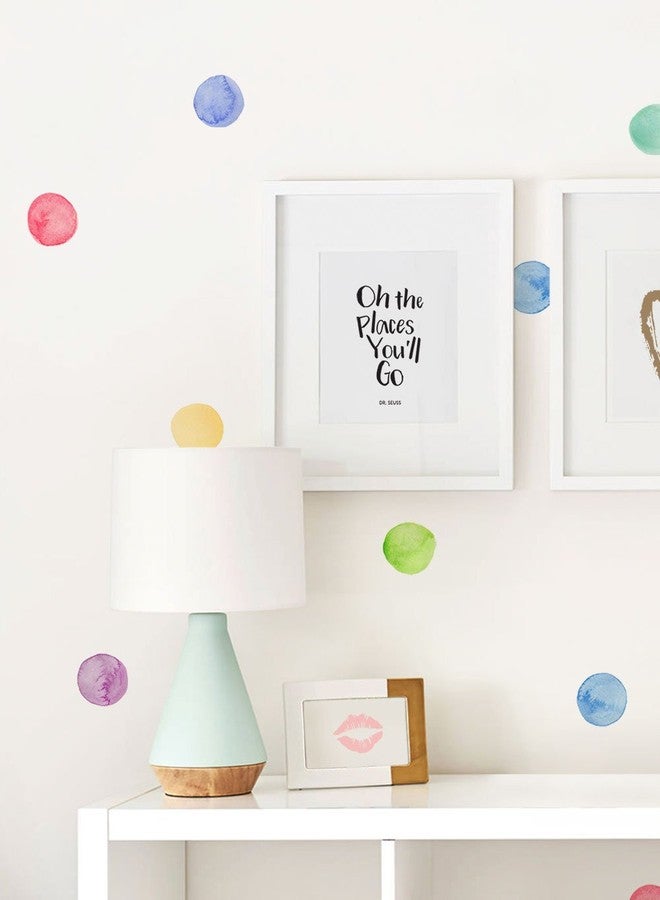 Simple Shapes Watercolor Dots Wall Stickers - (Rainbow) - Image 2