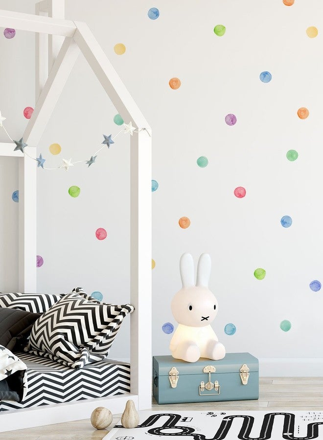 Simple Shapes Watercolor Dots Wall Stickers - (Rainbow) - Image 4