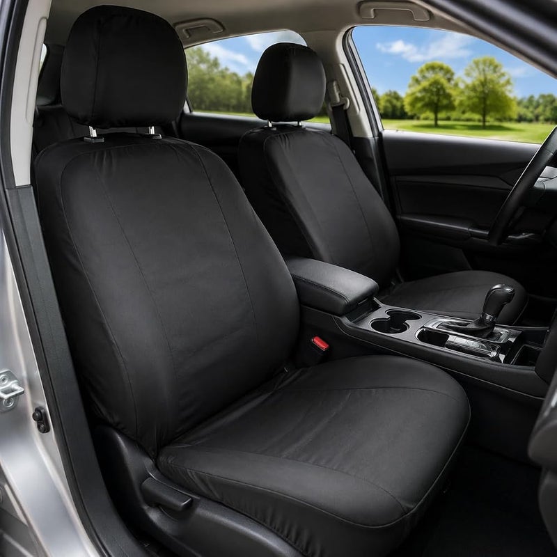 ECVV Universal Split Car Seat Cover – 1pcs Headrest & Seat Body Protector, Stretch Fit Slipcovers for Front Seat, Easy Install for Daily Protection - Image 1