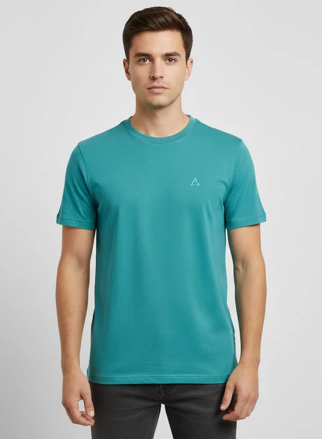 Clans&Hans Men Green Soft Cotton Round Neck T-Shirt