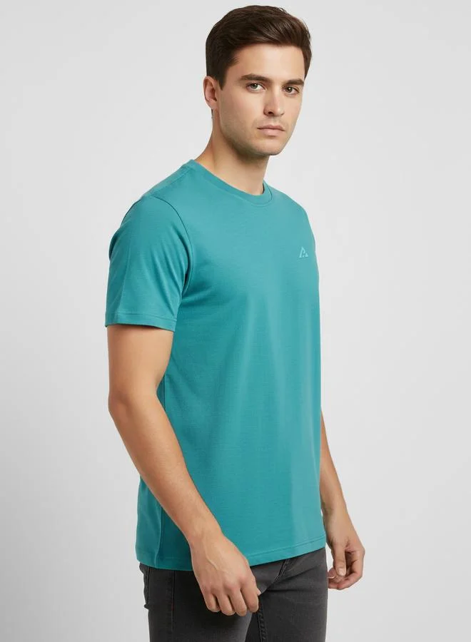 Clans&Hans Men Green Soft Cotton Round Neck T-Shirt