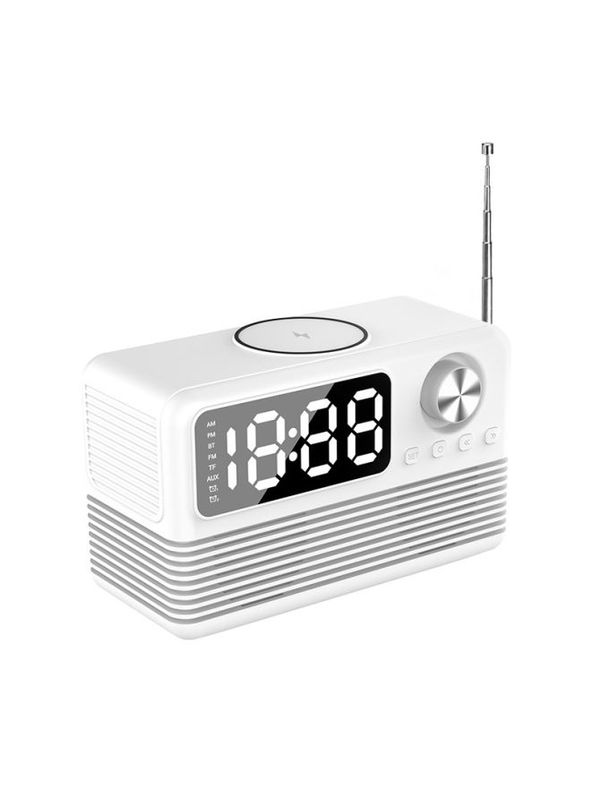 ايه اي سي مكبر صوت بلوتوث 15 وات شحن لاسلكي ساعة إضاءة ليد صوتي مستلزمات فندقية جديدة صوت بلوتوث لاسلكي شحن رجعي - Image 1