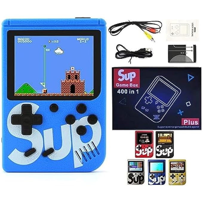 400 في 1 صندوق ألعاب سوبر كلاسيكي ريترو (لاعب واحد، أزرق) - Image 3