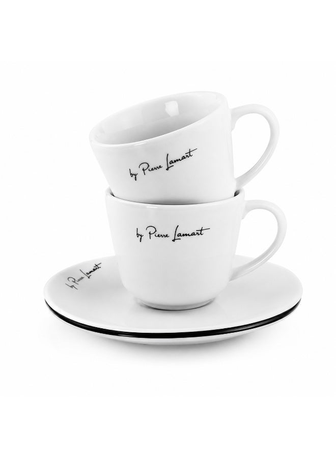 Lamart 2Pcs Cup Porcelain With Saucer 2Pcs 190 Ml White Porcelaine - Image 1