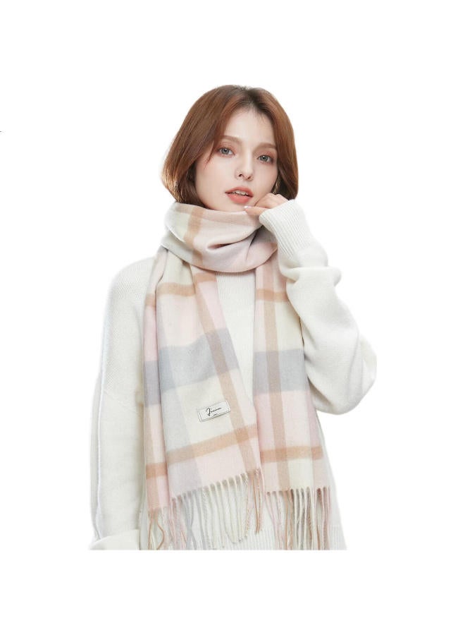JIUMU Pure Wool Scarf For Women, Autumn And Winter Shawl, Ladies' Warm Neck Wrap, Birthday And Christmas Gift For Women, Gift Box Packaging - Image 3