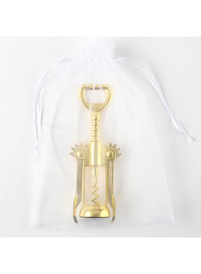 JXS Simple Wing Corkscrew Gold Wine Opener and Beer Opener, Multifunctional Wine Corkscrew Opener - Image 2