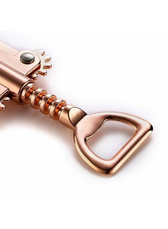 JXS Simple Wing Corkscrew Gold Wine Opener and Beer Opener, Multifunctional Wine Corkscrew Opener - Image 4