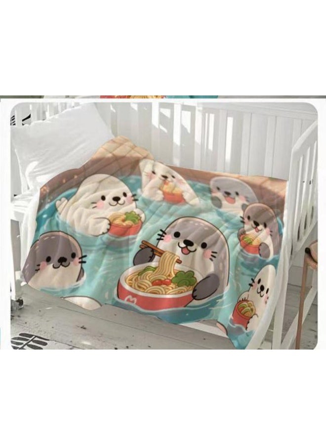 general Children's or student cartoon flannel thin blanket (warm and comfortable, suitable for sleep, games) 100cm*150cm - Image 2