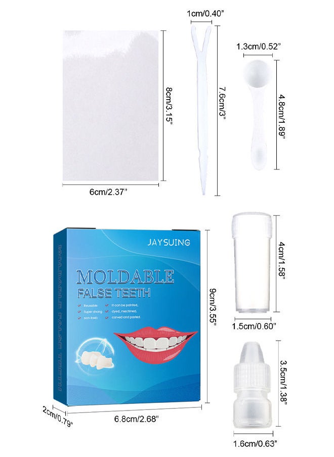 Jaysuing - Tooth Repair Kit, Dental Care Kit for Filling Missing, Broken Teeth, Crowns and Bridges, Moldable Fake Teeth Suitable for Men and Women - Image 1