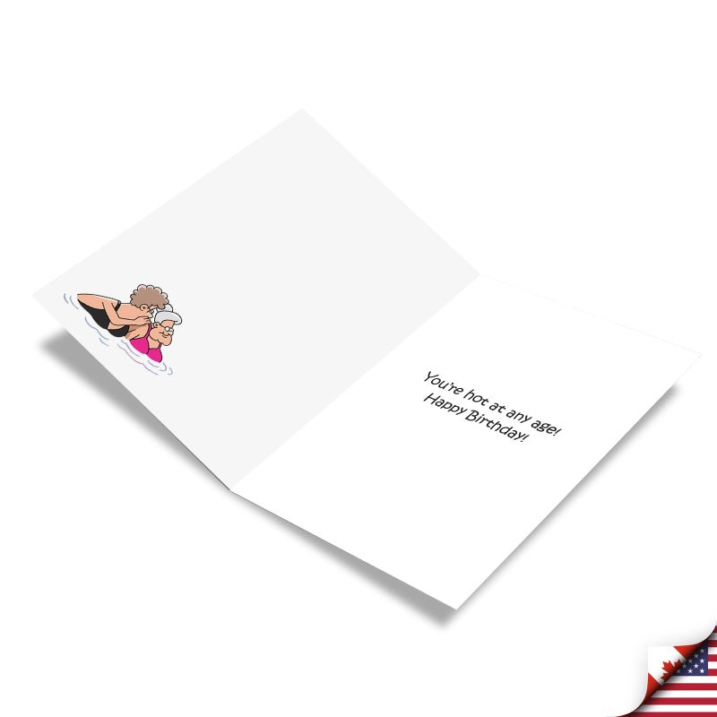 NobleWorks Hysterical Birthday Greeting Card with 5 x 7 Inch Envelope (1 Card) Bday Pool Hottie C7948BDG - Image 2