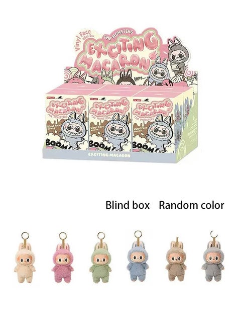 First generation Labubu THE MONSTERS Exciting Macaron Series Random 6 piece Pop Mart blind box Collectible Toy Art（Blind box）