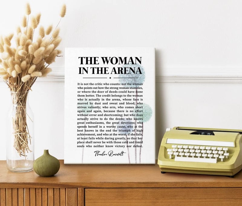 WKYAER The Woman in the Arena Inspirational Canvas Art - Image 4