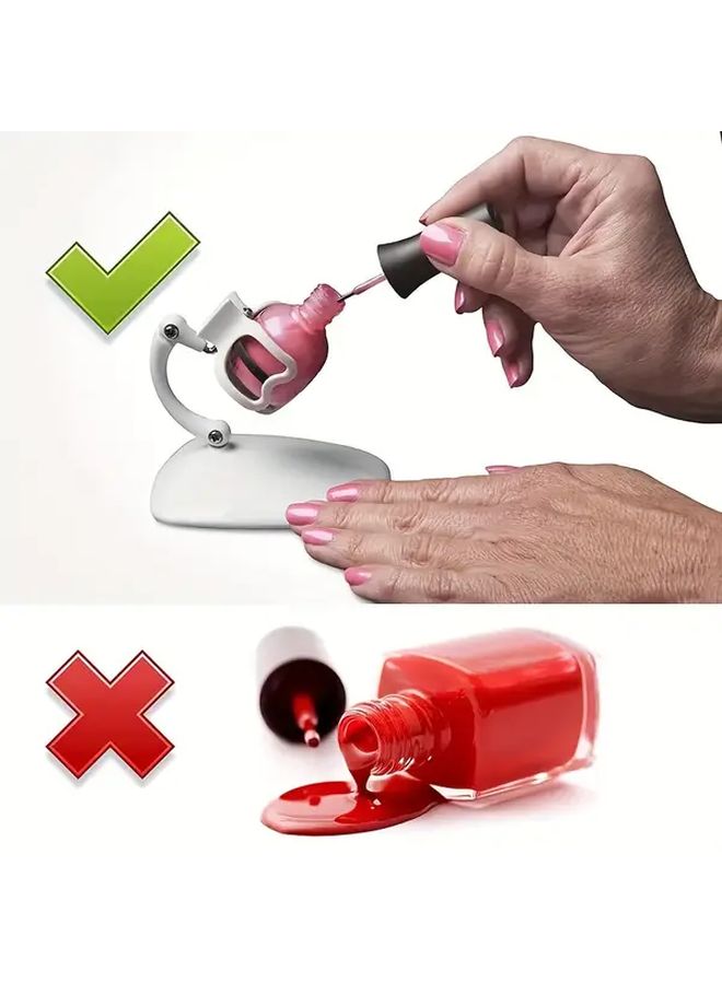 Nail Polish Bottle Stand Holder Clip Nail Tool Rack Ergonomic Grip Manicure Pedicure Accessory - Image 4