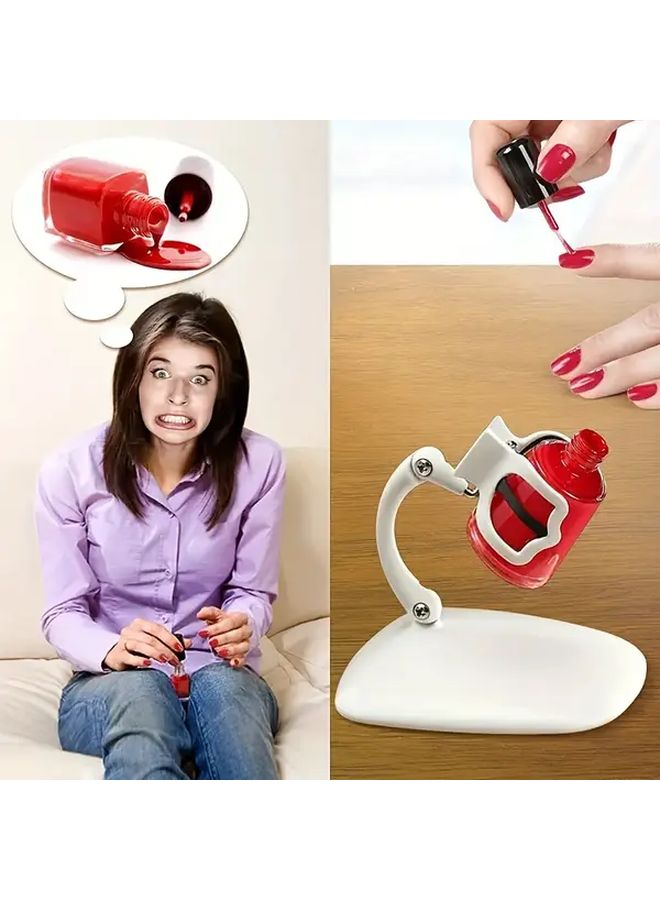 Nail Polish Bottle Stand Holder Clip Nail Tool Rack Ergonomic Grip Manicure Pedicure Accessory - Image 2