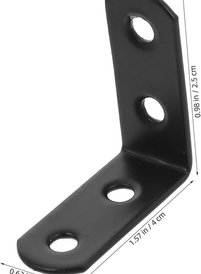 TEHAUX 28pcs Stainless Steel L Shaped Brackets 90 Degree Angle for Shelves Desk Cabinet Quick Installation - Image 3