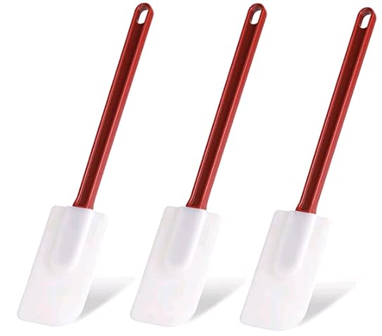 Silicone Rubber Spatula Set of 3 14 Inch High Heat Commercial Spatula 3 Scrapers