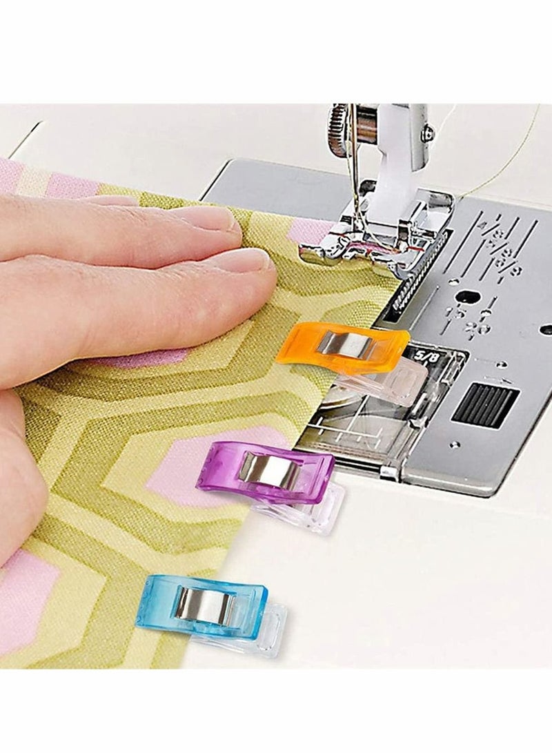 Y&D 100 Pcs Multipurpose Sewing Clips, Premium Quilting Assorted Random Colors Fabric Clips for Supplies Accessories Crafting Tools - Image 2