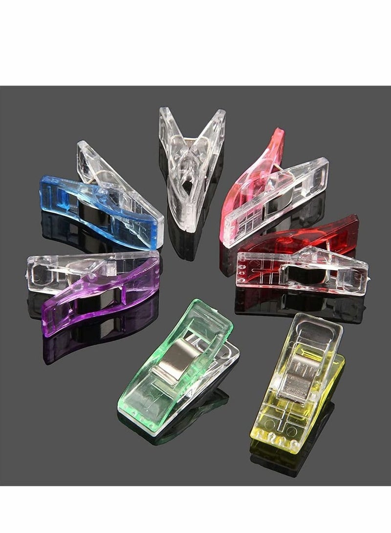 Y&D 100 Pcs Multipurpose Sewing Clips, Premium Quilting Assorted Random Colors Fabric Clips for Supplies Accessories Crafting Tools - Image 3
