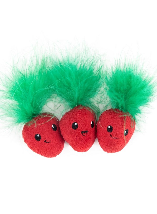 Catstages Straw-Babies Cat Dental Catnip Mesh Toy, Pink - 3 Pack - Image 1