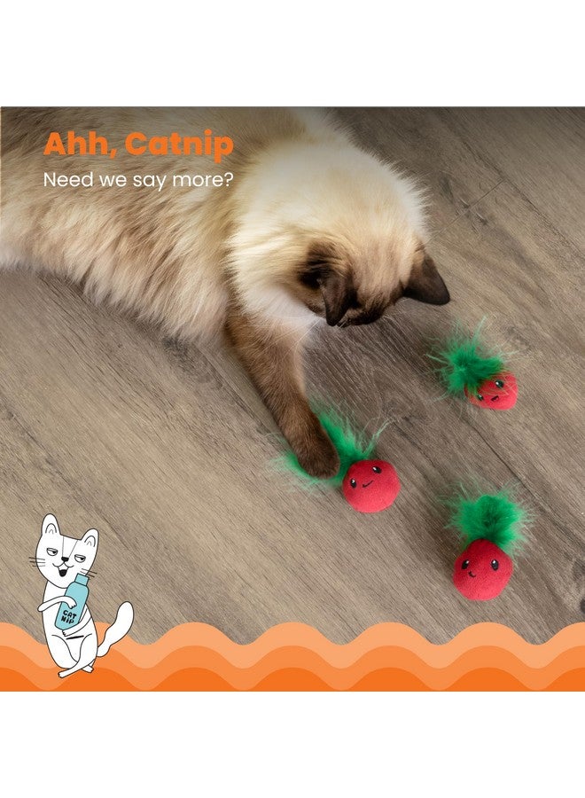 Catstages Straw-Babies Cat Dental Catnip Mesh Toy, Pink - 3 Pack - Image 3