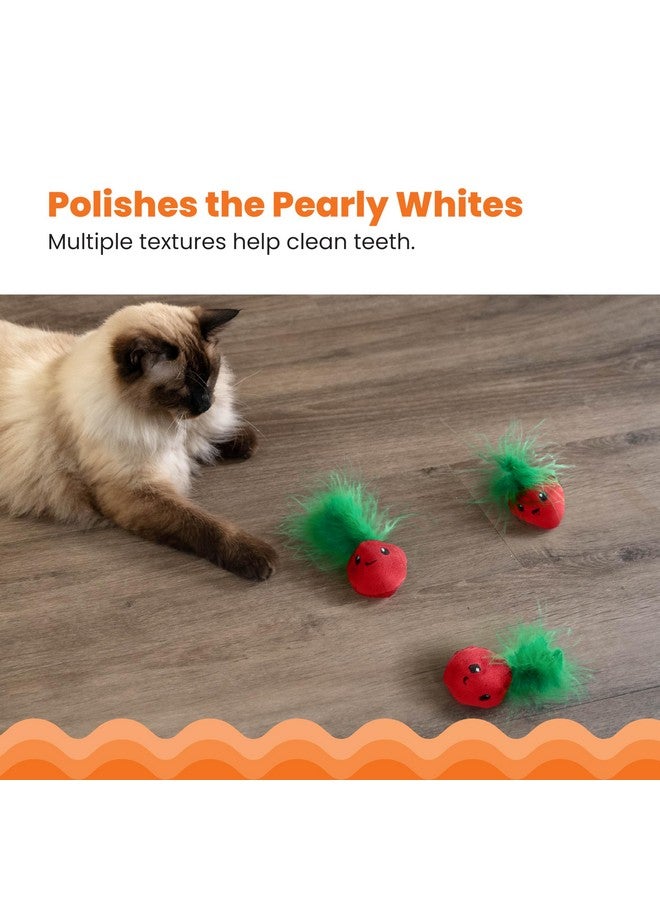 Catstages Straw-Babies Cat Dental Catnip Mesh Toy, Pink - 3 Pack - Image 4