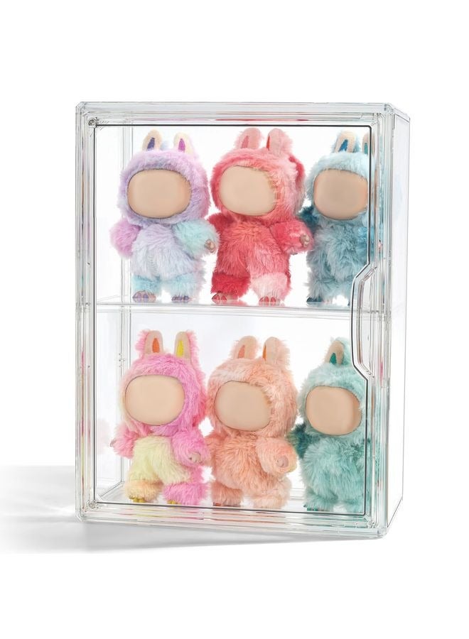 هومستر حالة العرض متوافقة مع Labubu POP MART ، رف مربع عرض أكريليك واضح لـ POP MART Labubu Doll ، حزمة واحدة - Image 2