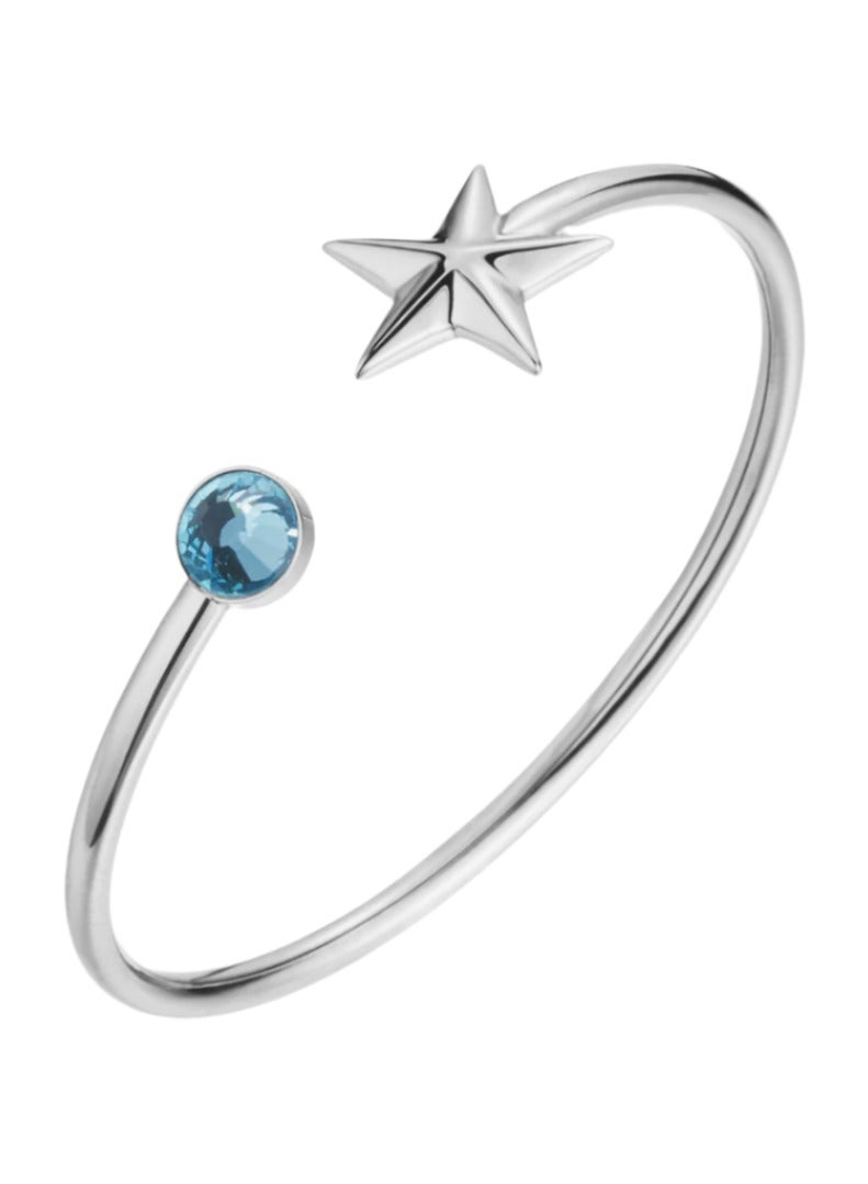 زنك سوار زينك النسائي المصنوع من الستانلس ستيل الفضي | ZFBG002SBL - Image 1