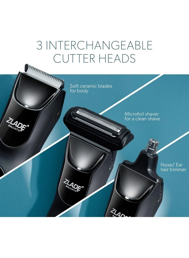 ZLADE ZLADE Ballistic Pro & Pro Max Trimmer | Professional Multigroomer for Men | Cordless, Waterproof & Precision Grooming | All-in-One Hair & Beard Trimmer