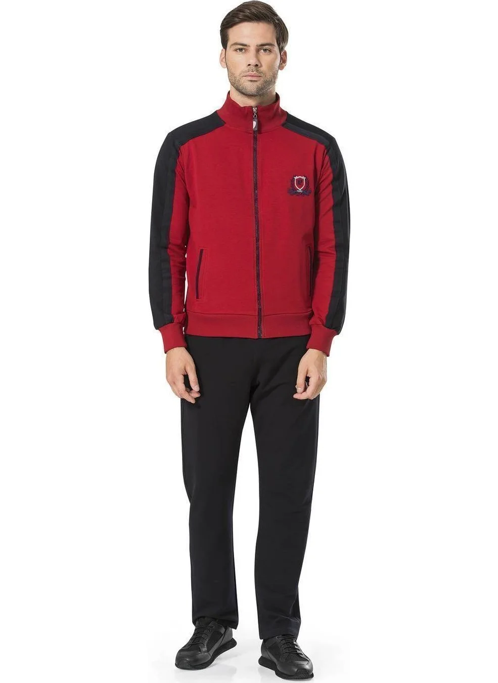 بيير كاردان Men's Zippered Pocket Tracksuit Suit