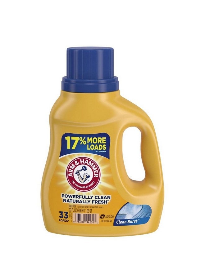 Arm & Hammer Clean Burst Optimum Cleaning Laundry Detergent Liquid 33 fl oz 1946466