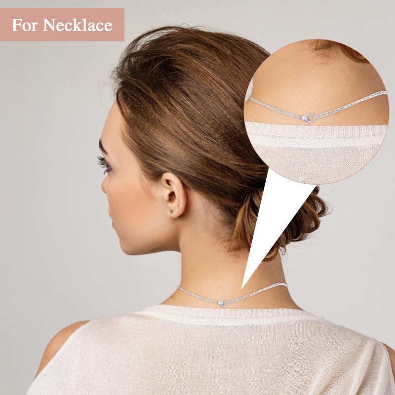 Prasacco 9 Pcs Necklace Extender, Chain Extenders for Necklaces, Delicate Stainless Steel Jewelry Chain Extenders for Bracelet Anklet Necklace (Gold/Silver/Rose Gold, 5/10/15cm) - Image 3