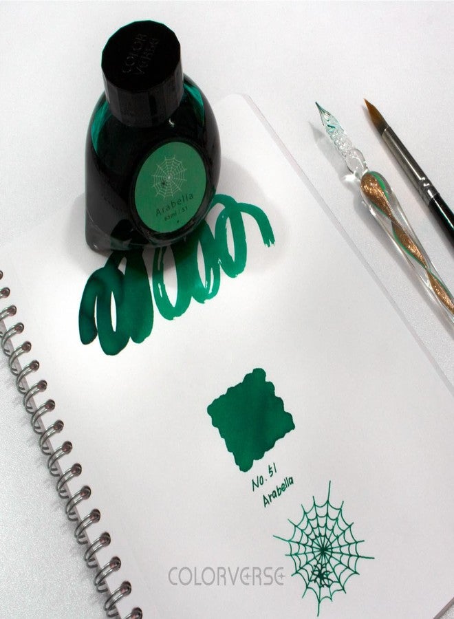 Colorverse Arabella & Anita | Green & Pink | Fountain Pen Ink Bottles | 65ml & 15ml | Dye Based | 2 Bottle Set | Multiverse Series - Image 4