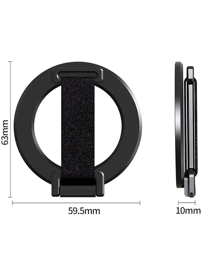 S-TOP Magnetic Phone Grip with Finger Strap for Removable Magnetic Ring Holder Kickstand, Secure & Durable Grip for Daily Use & Outdoor Activities - Image 2