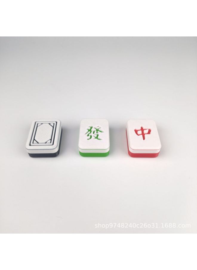 null - Mahjong Red Medium White Board Fortune Push Card Decompression Decompression Toy Unlimited Direct Push Pop Coin Winning Card Artifact-Color:1 Black Whiteboard - Image 1
