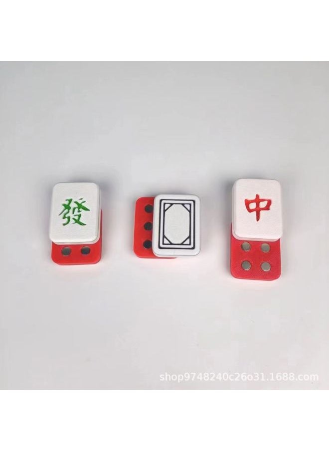null - Mahjong Red Medium White Board Fortune Push Card Decompression Decompression Toy Unlimited Direct Push Pop Coin Winning Card Artifact-Color:1 Black Whiteboard - Image 1
